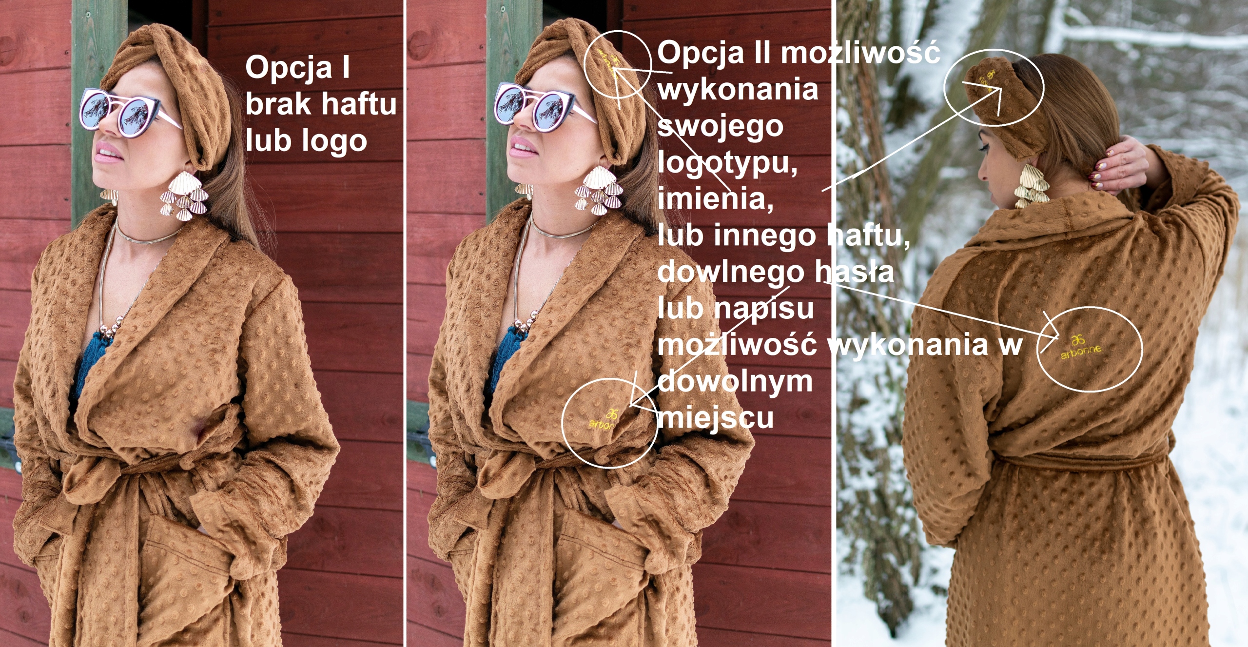 Ekskluzywny miękki ciepły szlafrok minky - obrazek 16