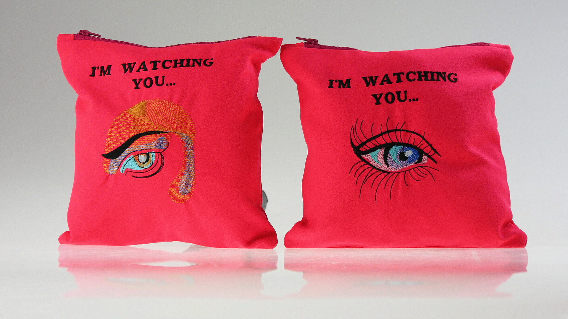 Kosmetyczka haftowana I’m watching You - oczy - obrazek 3
