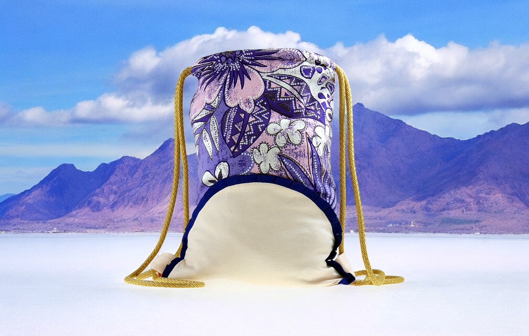 Plecak Shopper bag - KOMIKS KWIATY boho - obrazek 7