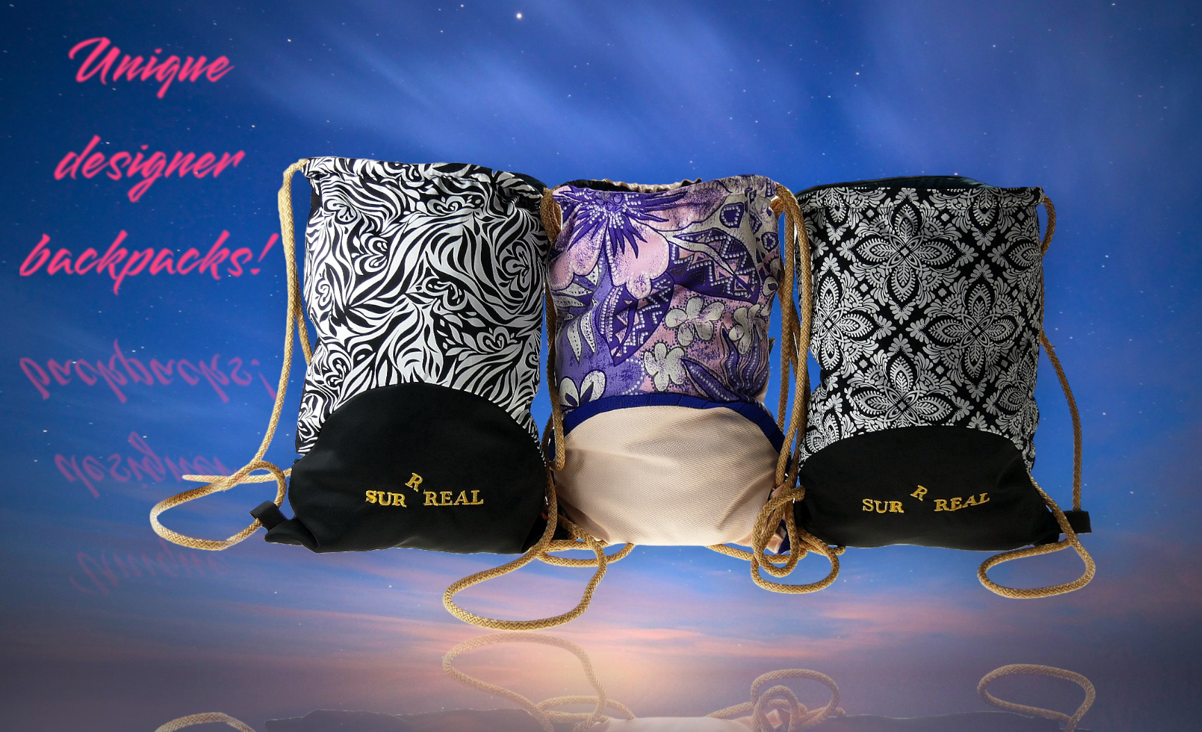 Plecak Shopper bag - KOMIKS KWIATY boho - obrazek 6