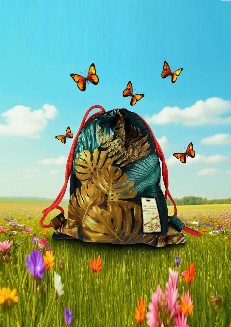 Plecak BAG TRAVEL liście MONSTERA Worek typu SHOPPER Zielony - obrazek 3